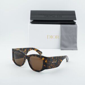 Dior DIORNUIT S1I 24F0 Square Sunglasses - Havana/Brown